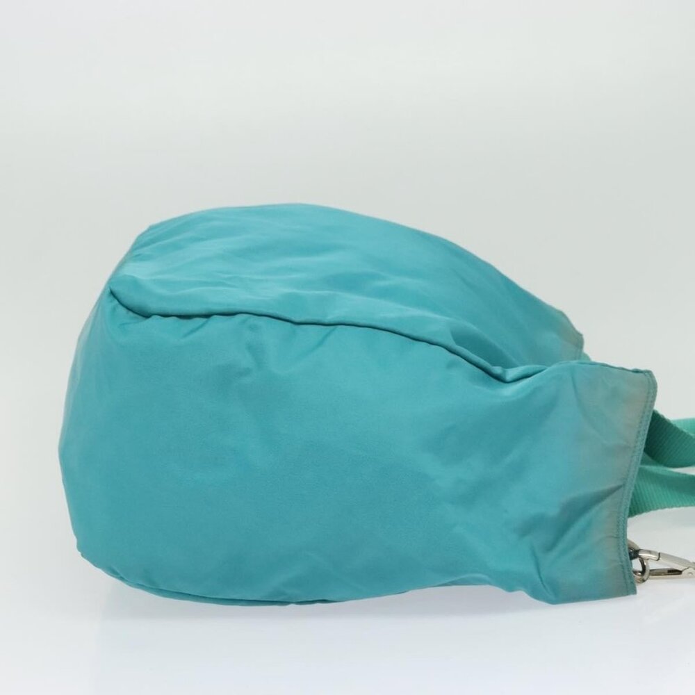PRADA Tote Bag Nylon 2way Turquoise Blue Silver Auth ti3401 - Picture 5 of 16